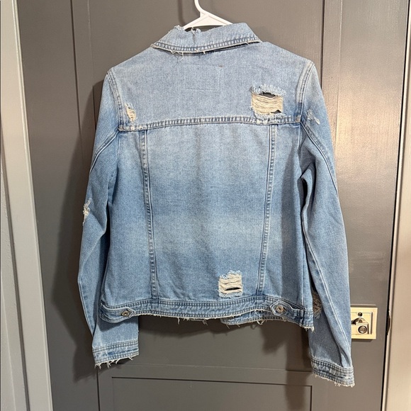 Distressed Light Blue Denim Jacket - Picture 4 of 5